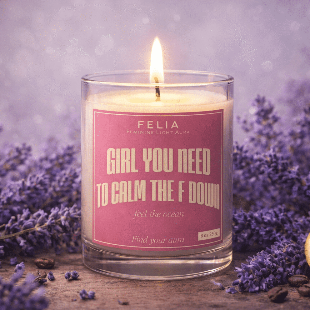 %100 Doğal El Yapımı Lavanta Aromalı Mum