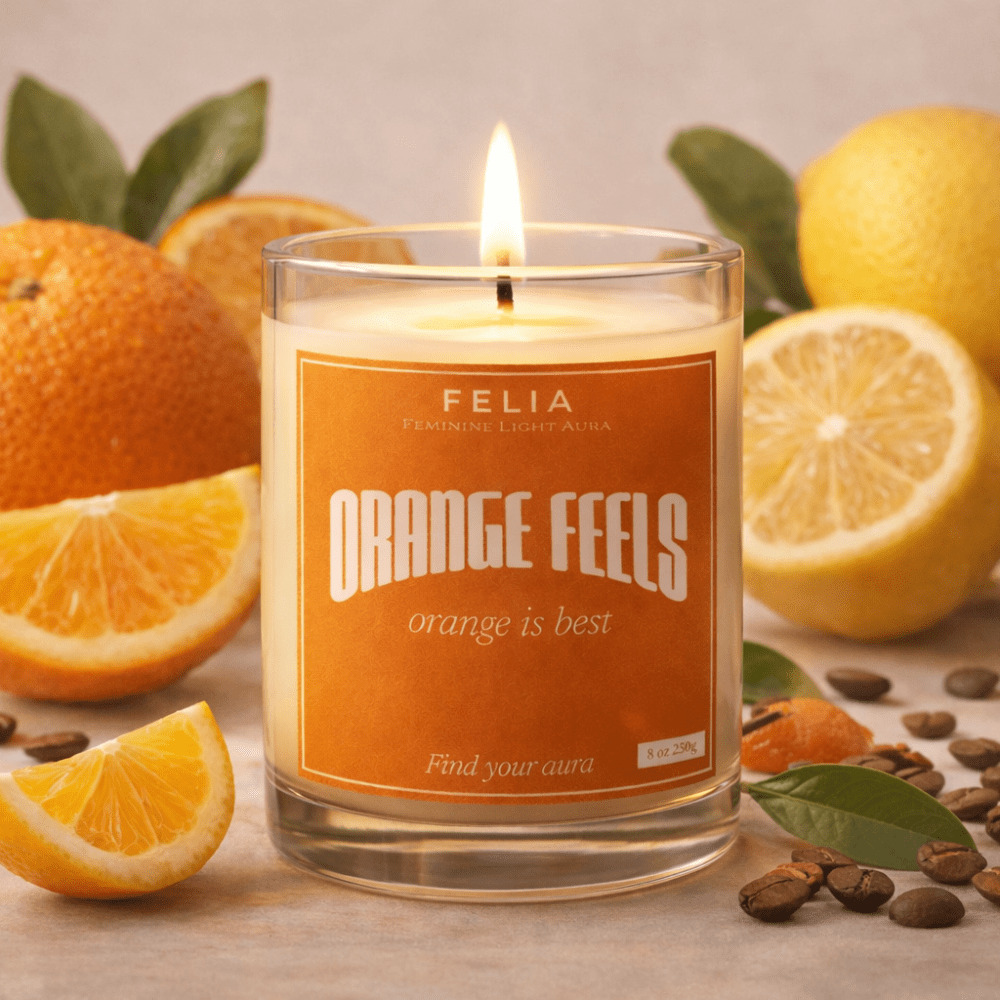 %100 Doğal El Yapımı Portakal Aromalı Mum