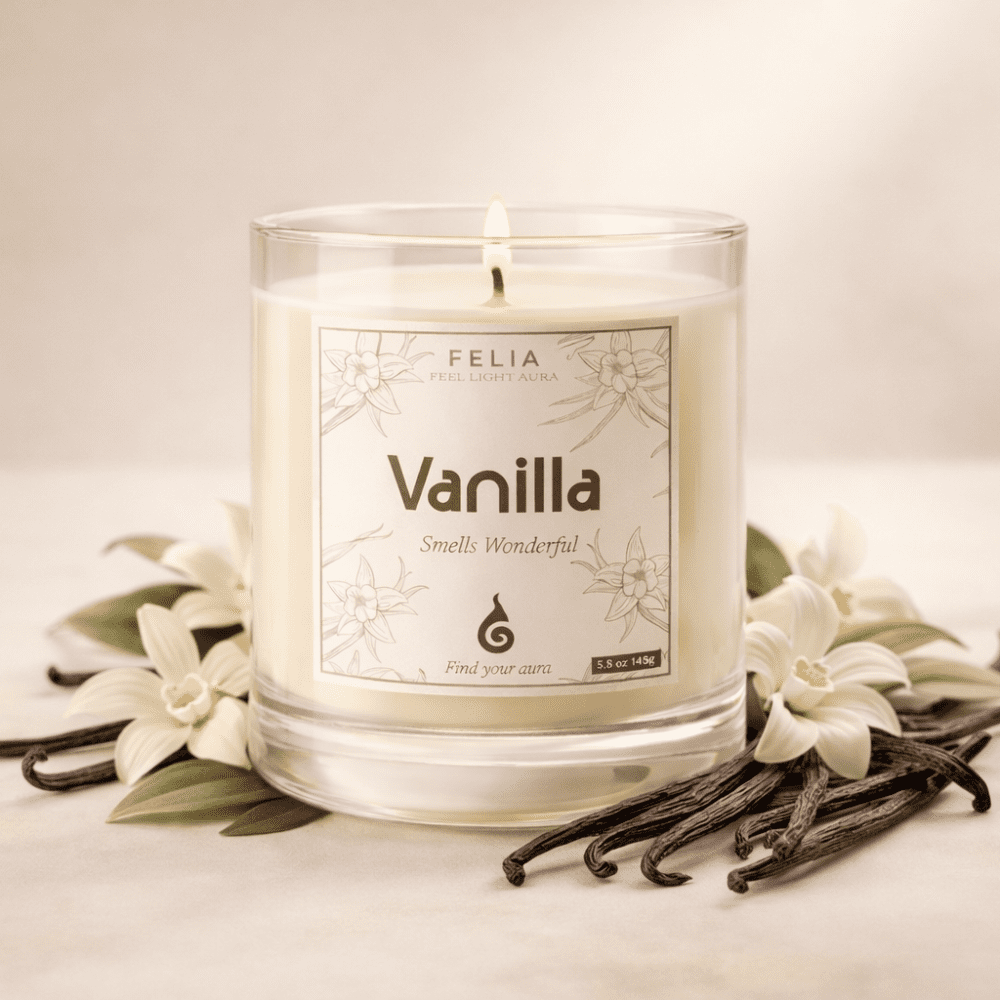 %100 Doğal El Yapımı Vanilya Aromalı Mum